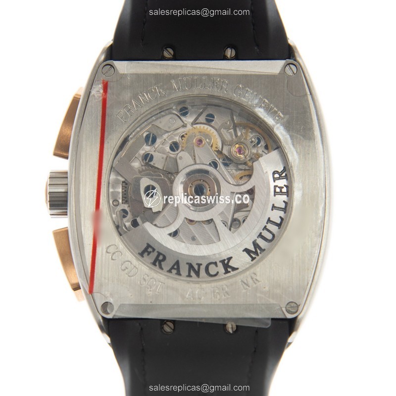 Franck Muller V45 Titanium Automatic - Black Dial, Brown Leather - Clasp - View 3