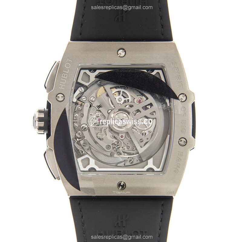 Hublot BIG BANG Replica - Automatic - Titanium - Diamond Bezel - Silver Dial - Black Alligator Strap - View 3