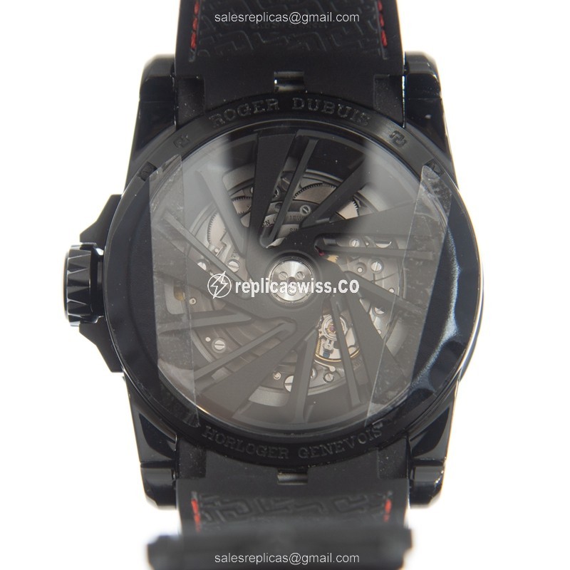 Roger Dubuis RDDBEX0567 EXCALIBUR - Automatic - Titanium Case - Black Dial - Rubber Strap - View 3