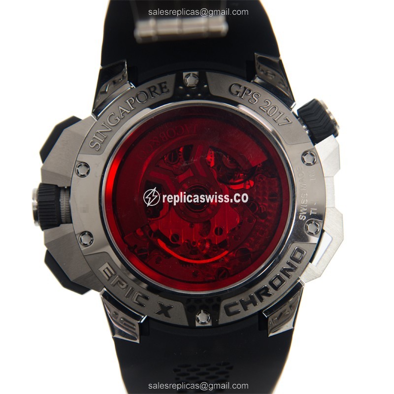 Jacob & Co. 313.21.SB.BV.B EPIC X CHRONO - Auto Titanium Case - Black Dial - Rubber Black Strap - View 3