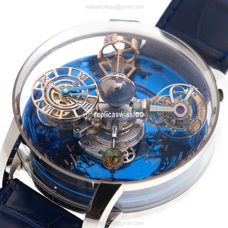 Jacob & Co Astronomia - Replica Watch - Blue Dial - Steel - View 3
