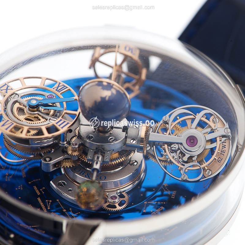 Jacob & Co Astronomia - Replica Watch - Blue Dial - Steel - View 4