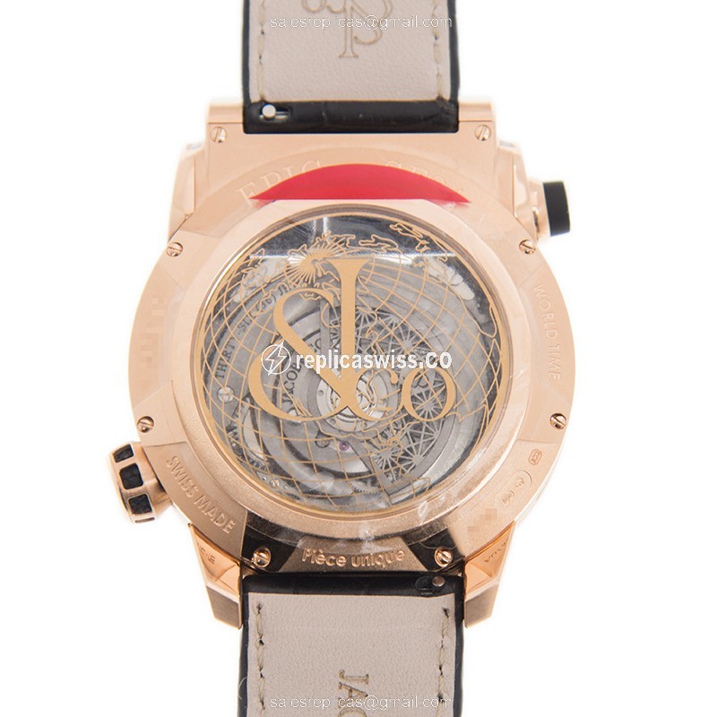 Jacob & Co ES802.40.BD.UB.A Replica - Automatic - 18kt Rose Gold - Diamond Accents - Black Dial - View 3