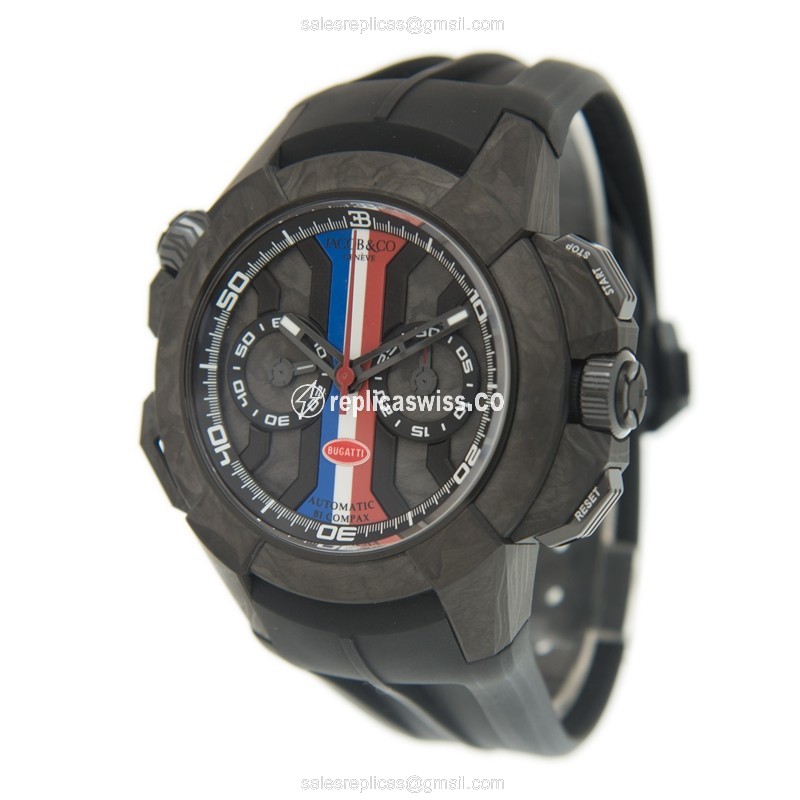 Jacob & Co. EC333.29.AA.AA.AHA4D - Automatic - Titanium Case - Black Dial - Black Rubber Strap - View 3