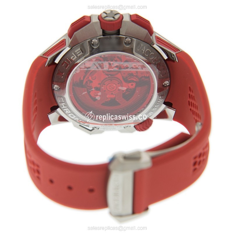 Jacob & Co EC313.20.SB.RR.BHD4D EPIC X CHRONO - Automatic Titanium Case - Red Dial & Strap - View 4