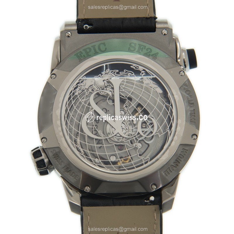 Jacob & Co ES101.20.NS.LH.ACA4D Replica - Automatic - Titanium - Black - Alligator Strap - View 3