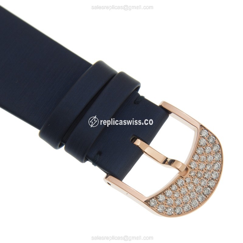 Jacob & Co BQ030.40.RH.RR.ASK4A - Quartz - 18kt Rose Gold - Diamond Gold Dial - Blue Silk Strap - Buckle Clasp - View 4