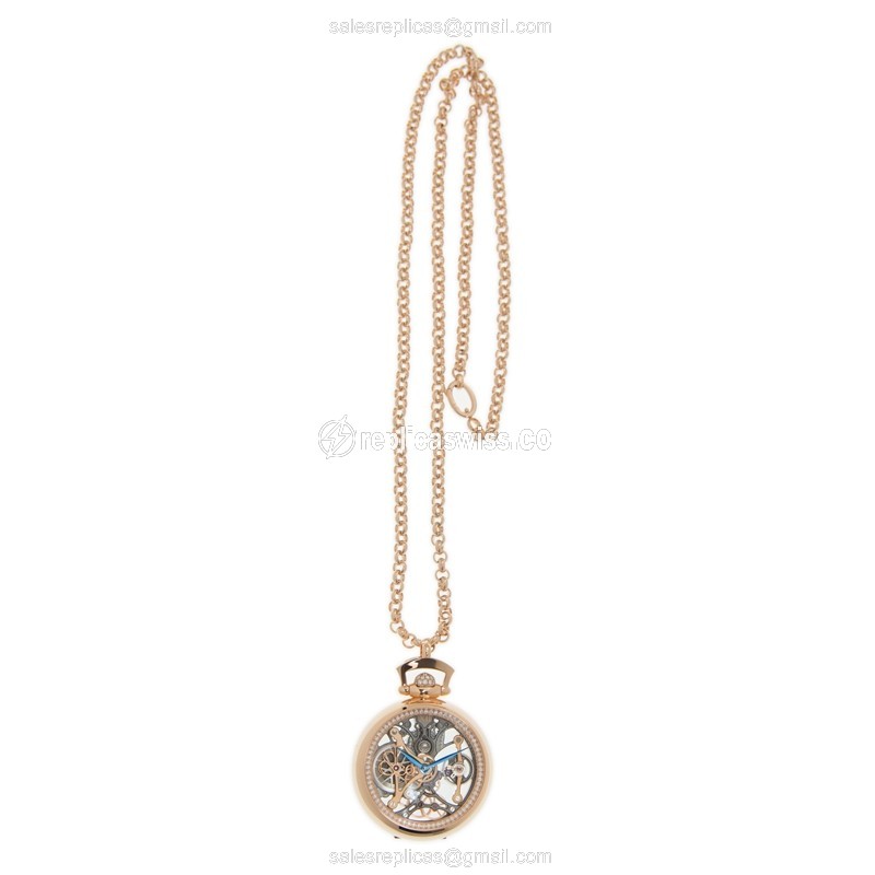 Jacob & Co BS200.40.RD.CB.A40AA - Automatic - 18kt Rose Gold - Diamond Skull - Pink Gold Strap - View 2