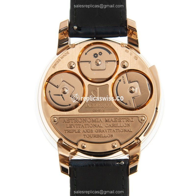 Jacob & Co AM500.40 AC SD CGE4S Astronomia - Manual Wind - 18kt Rose Gold Case - Transparent Dial - View 3