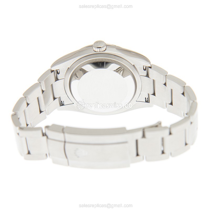 Rolex OYSTER PERPETUAL Replica - Automatic - Steel - Pink Dial on Silver - View 4