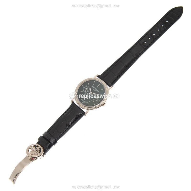 Patek Philippe 5139G-010 Grand Complications - Automatic - 18kt Gold - Black Dial - Alligator Black - View 2
