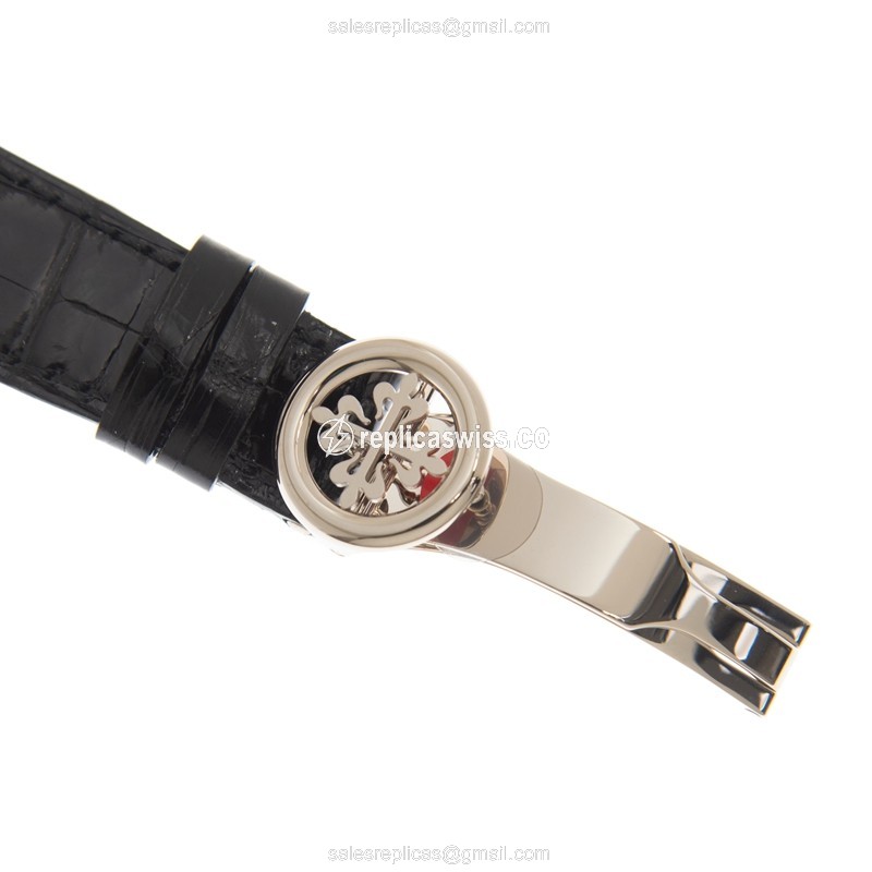 Patek Philippe 5139G-010 Grand Complications - Automatic - 18kt Gold - Black Dial - Alligator Black - View 4
