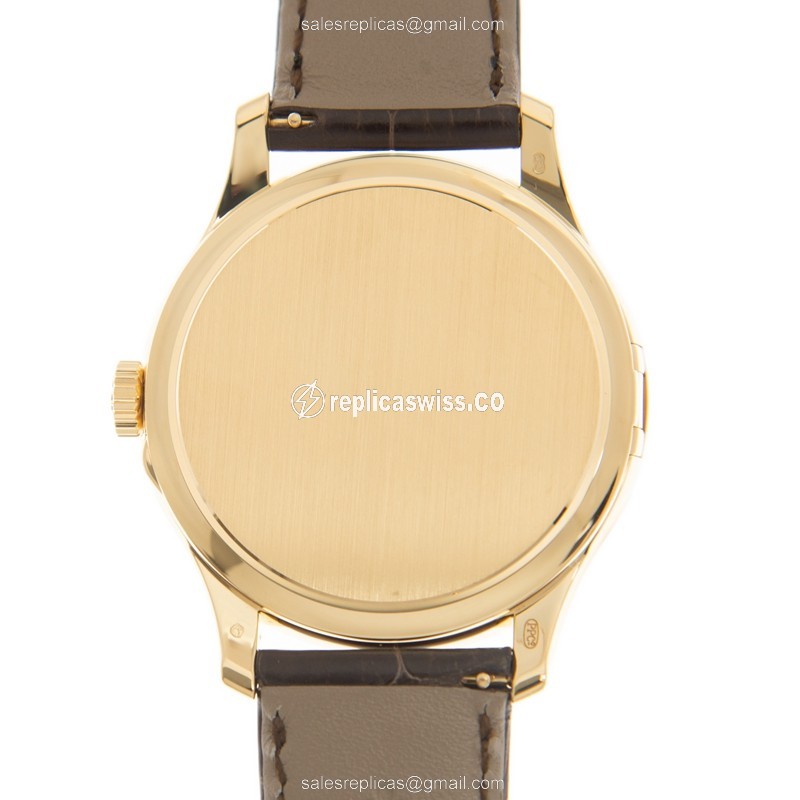 Patek Philippe 5227J-001 Replica - Automatic - 18kt Gold - Beige Dial - Brown Alligator Strap - View 3