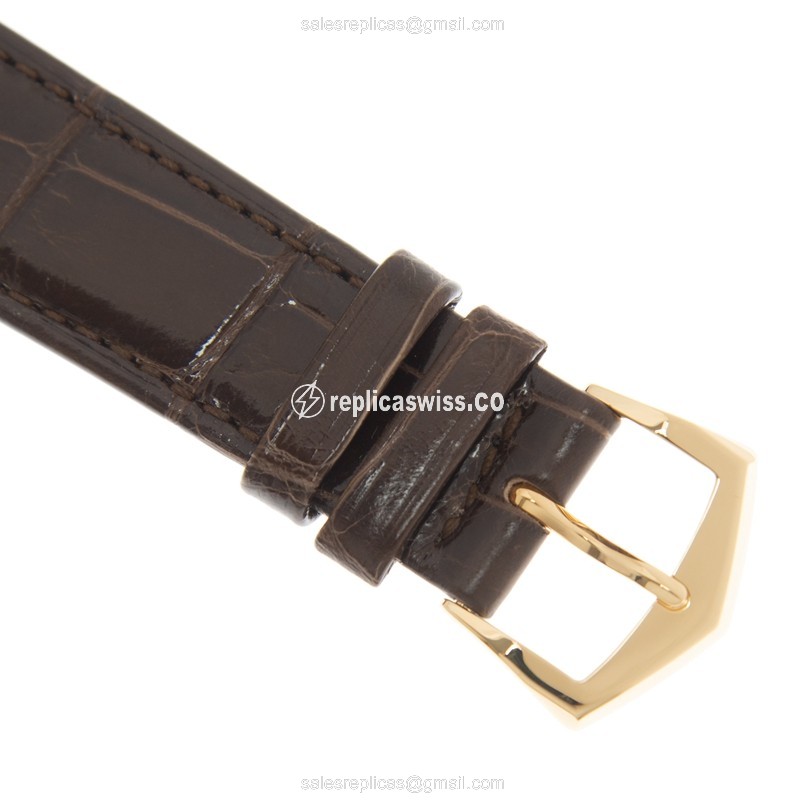 Patek Philippe 5227J-001 Replica - Automatic - 18kt Gold - Beige Dial - Brown Alligator Strap - View 4