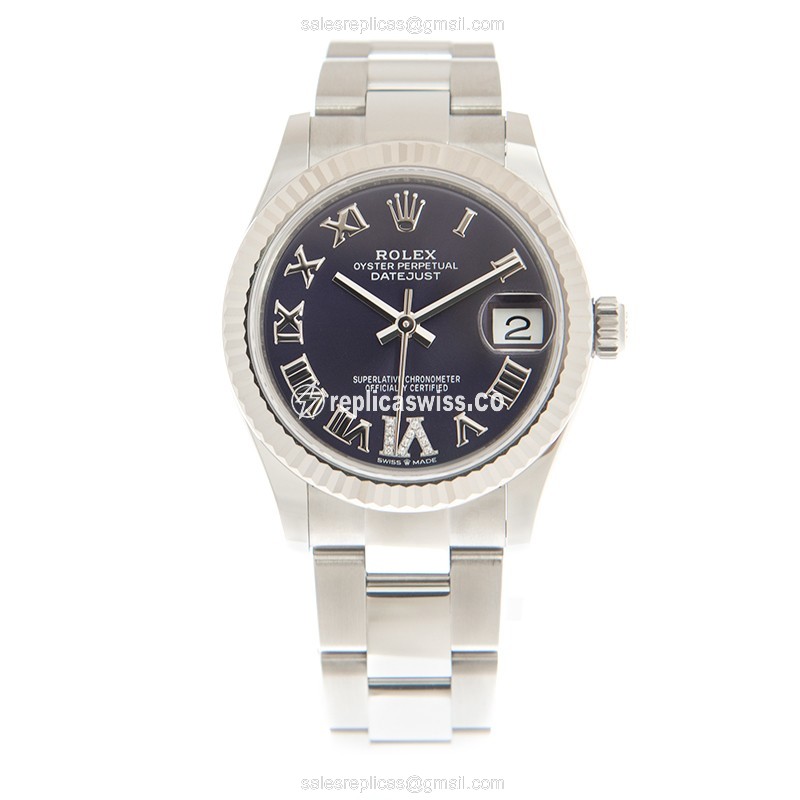 Rolex DAY-DATE Replica - Automatic - 18kt White Gold | Steel Case | Purple Dial - View 2