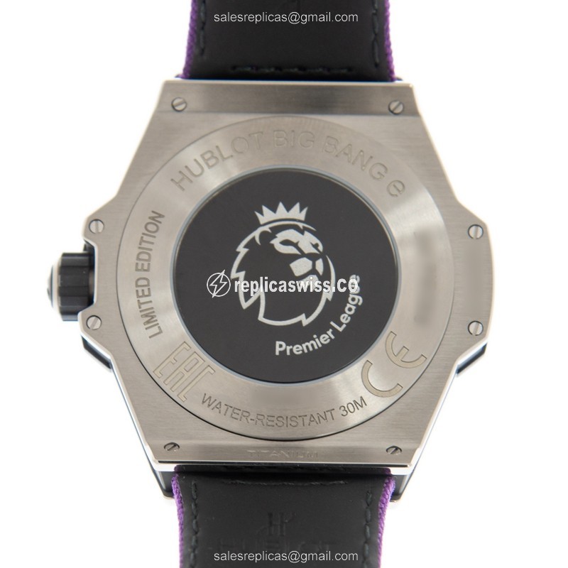 Hublot BIG BANG Intelligent - Titanium Case - Purple Dial - Canvas Strap - View 3