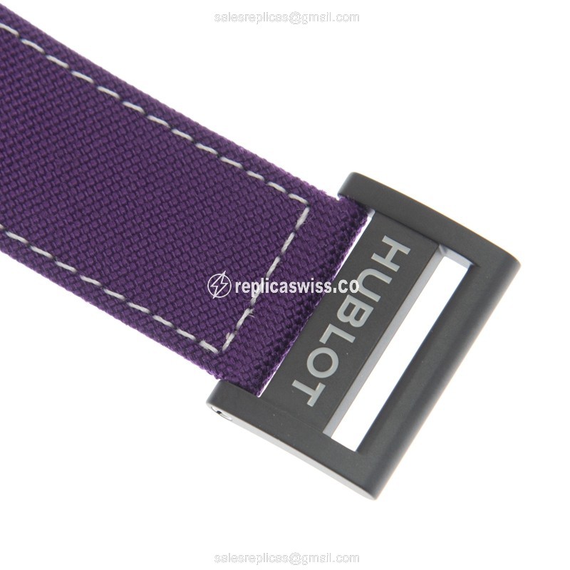 Hublot BIG BANG Intelligent - Titanium Case - Purple Dial - Canvas Strap - View 4