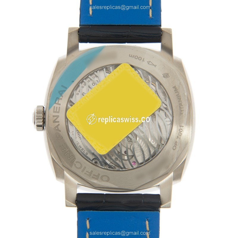 Panerai Radiomir Replica - Automatic - Titanium - Blue Dial - View 3