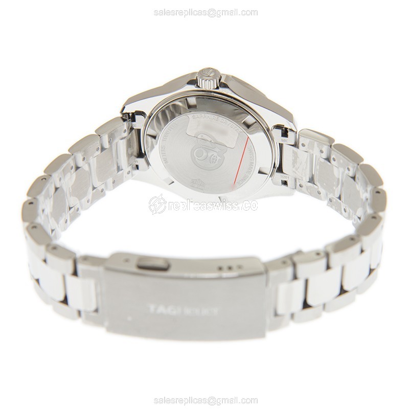 Tag Heuer AQUARACER Quartz - Steel Case - Black Dial - Silver Steel Band - View 4