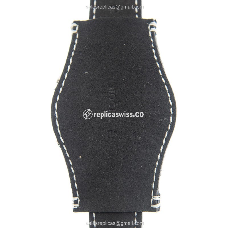 Tudor Black Bay Chrono Replica - Automatic - Steel - Black Dial - Leather Strap - View 3