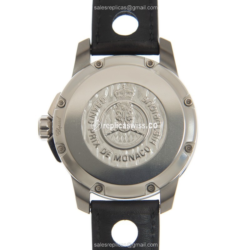 Chopard 168568-3001 Monaco - Automatic Titanium - Silver Dial - Brown Leather - Buckle Clasp - View 3
