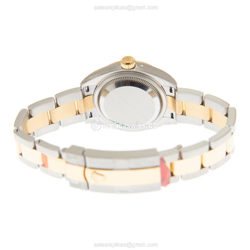 Rolex Datejust Lady Replica - Automatic - 18kt Gold & Steel Case - Silver Dial - View 4