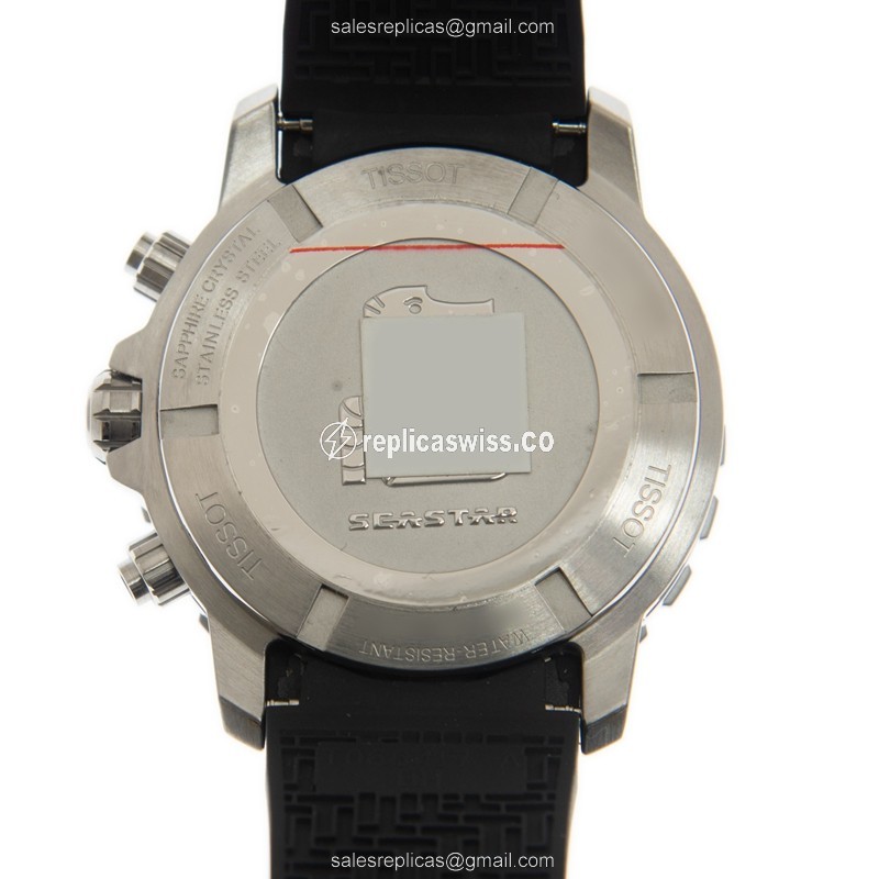 Automatic Tissot T-SPORT Replica - Black Dial - Rubber Strap - Buckle Clasp - View 3