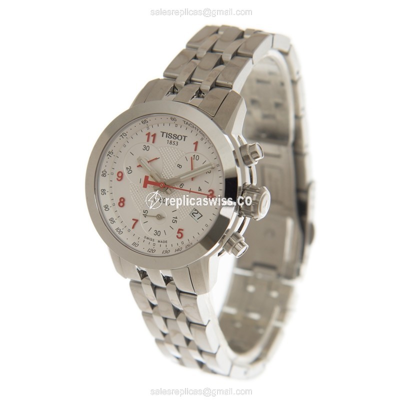 Tissot T055.217.11.032.00 PRC 200 Quartz - Silver Dial - Steel Case - Silver Strap - View 3