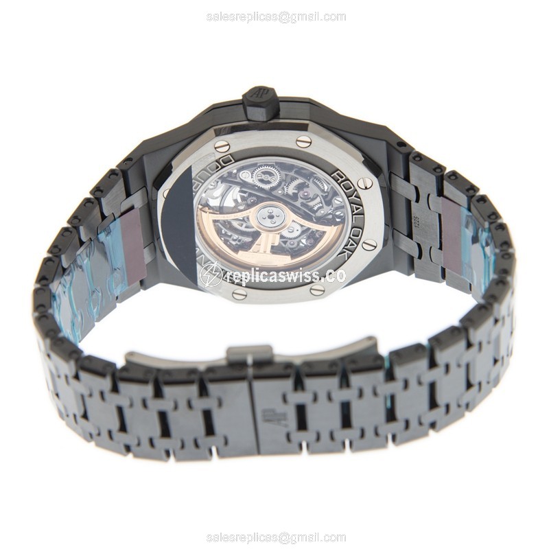 Audemars Piguet Royal Oak Replica - Automatic Ceramic - Dark Grey - Black Ceramic Strap - View 4
