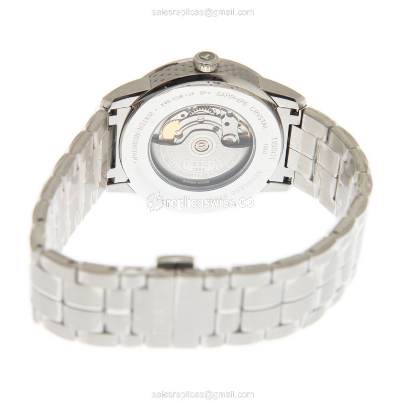 Tissot T086.407.11.061.00 Luxury - Auto - Steel Case - Gray Dial - Silver Steel Band - View 4