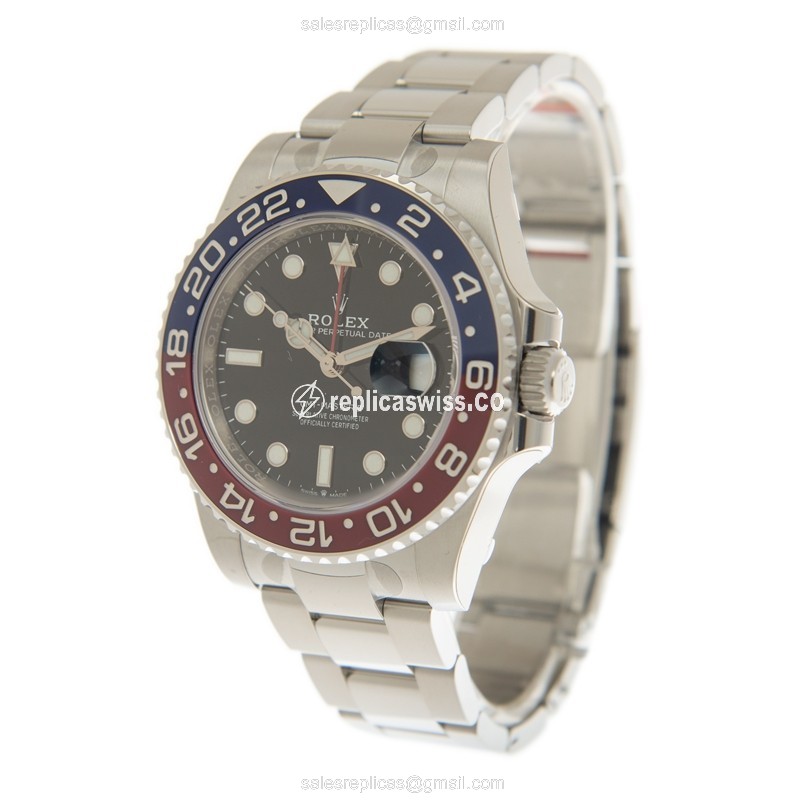 Rolex GMT-Master II Replica - Automatic - Steel - Black Dial - View 3