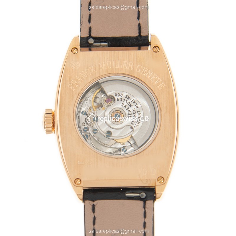 Franck Muller Cintree Replica - Auto - Rose Gold - Black - View 3