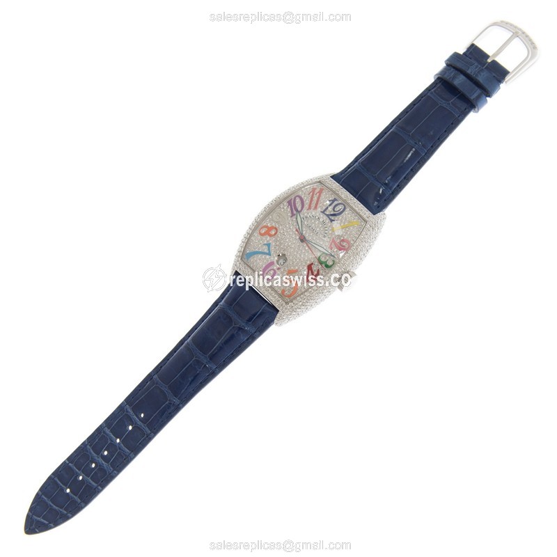 Franck Muller 8880 SC DT D6 CD COL DRM(OG)-BL COLOR DREAMS Automatic 18kt White Gold & Diamond - View 2