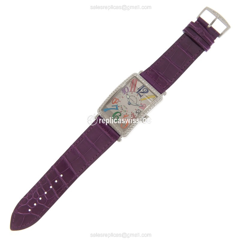 Franck Muller 1200 SC D BR DRMOG-PUR LONG ISLAND - Automatic, 18kt White Gold Case, Silver Dial - View 2