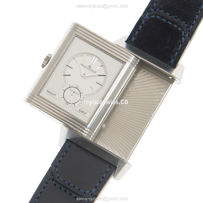 Jaeger-Lecoultre Q3988482 REVERSO - Manual - Blue Dial - Steel Case - Blue Leather Strap - View 3