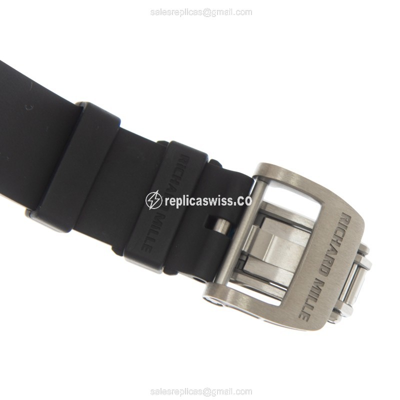 Richard Mille RM037TI-CA Replica - Automatic - Ceramic Case - Transparent - Black Rubber Strap - View 4