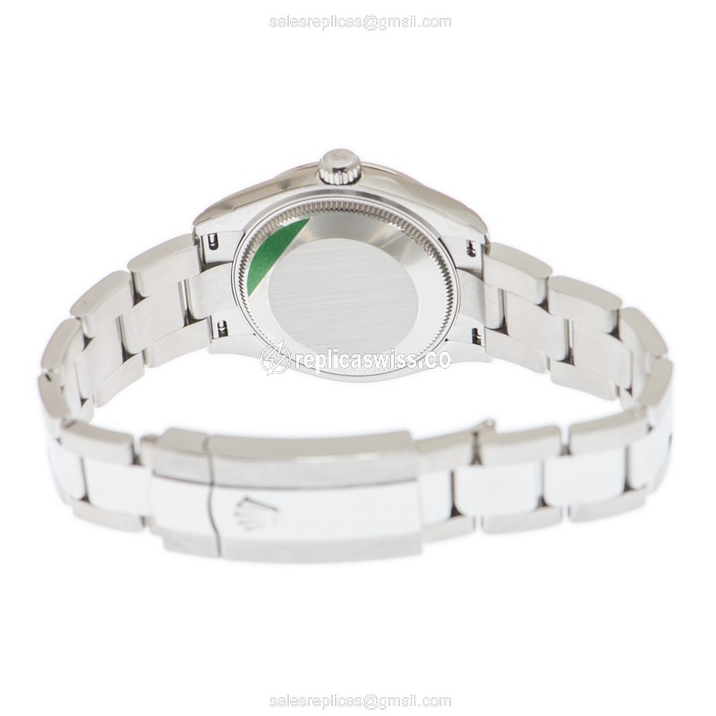 Rolex DATEJUST Replica - Automatic - White Gold & Steel - Pink Dial - View 4