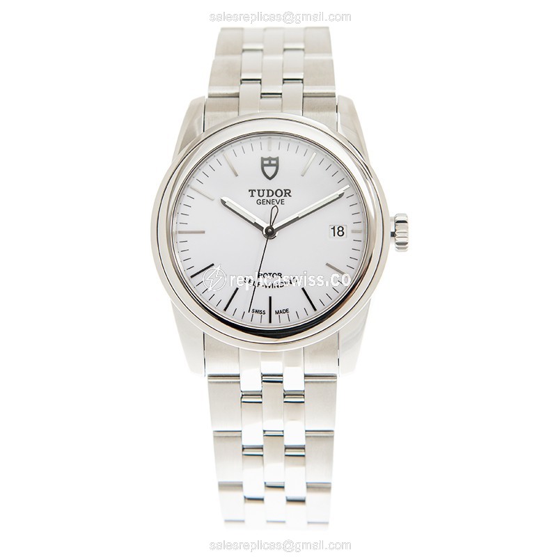 Tudor Glamour Date Replica Watch, Automatic, Steel, White - View 2