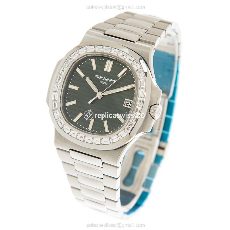 Patek Philippe 5711/1300A-001 NAUTILUS Automatic Stainless Steel & Diamonds - View 3