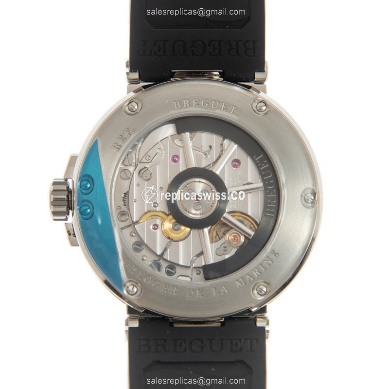 Breguet Marine Replica - Automatic - Titanium Case - Gray Dial - Black Rubber Strap - View 3