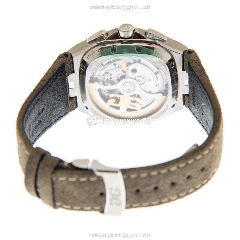 Glashutte Retro Collection - Automatic - Steel - Blue Dial - Brown Cowhide - Buckle - View 4