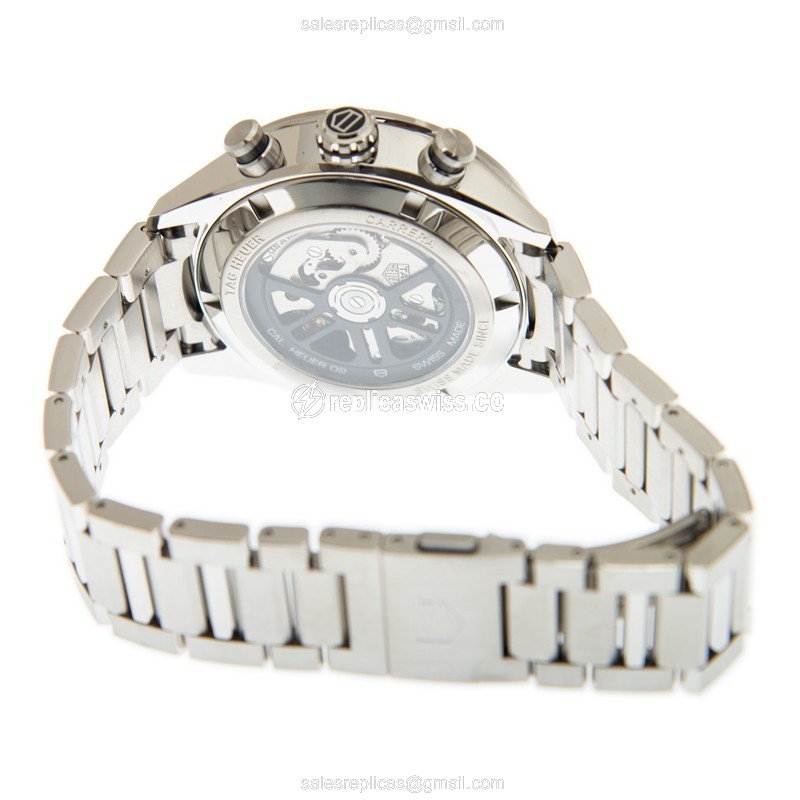 Replica Watch: Tag Heuer Carrera Automatic Steel Green Dial - View 4