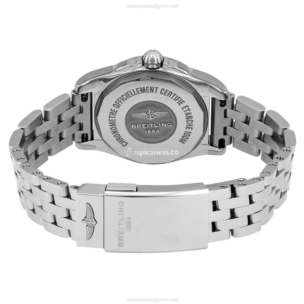 Breitling W72348121A2A1 Replica - Quartz - Steel Case - White Dial - Silver Steel Strap - View 3