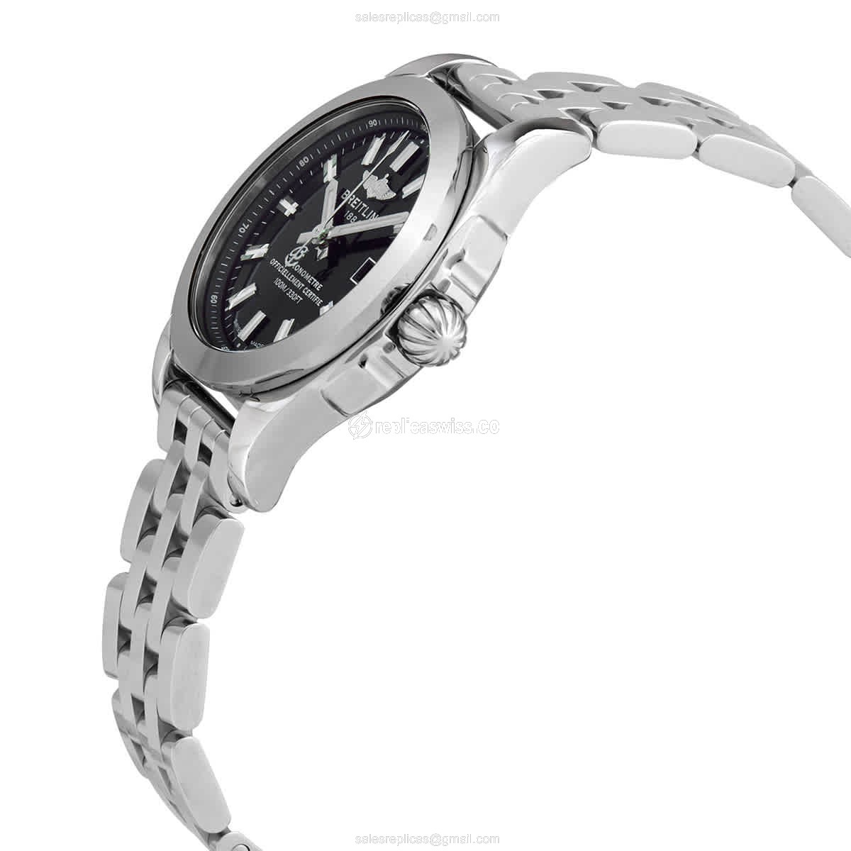 Breitling Galactic - Quartz - Steel - Black - Silver Clasp - 41mm - View 2