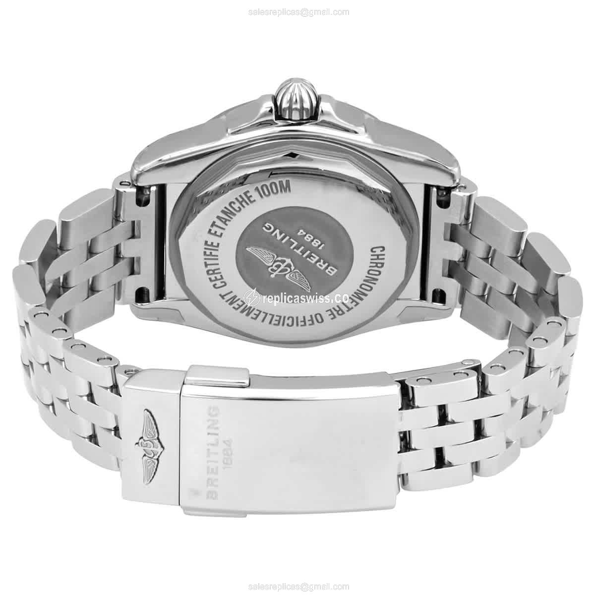Breitling W7133012-BF63-792A GALACTIC - Quartz - Black Dial - Steel - Silver Strap - View 3