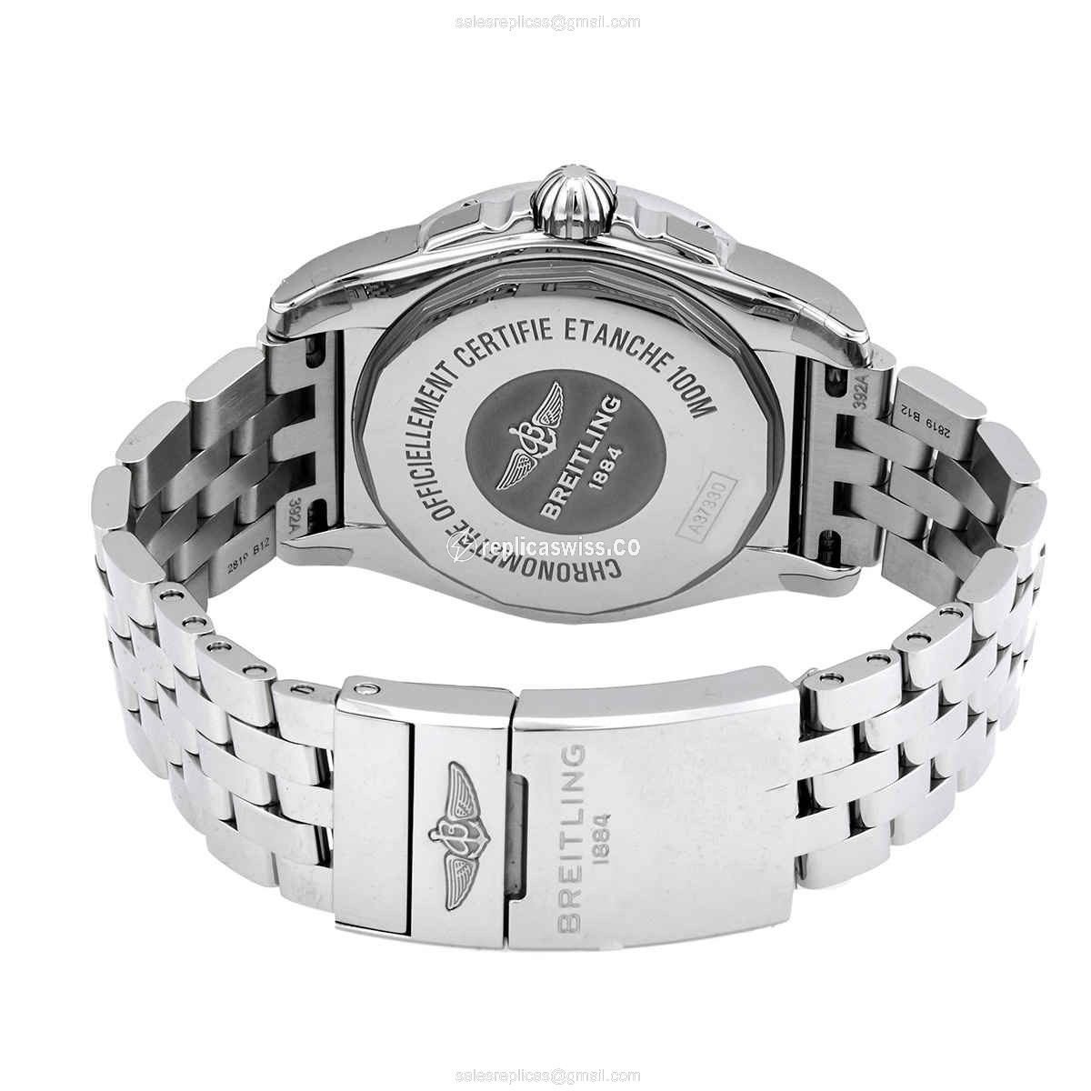 Breitling Galactic Replica - Automatic - Stainless Steel - White Dial - Silver Clasp - View 3