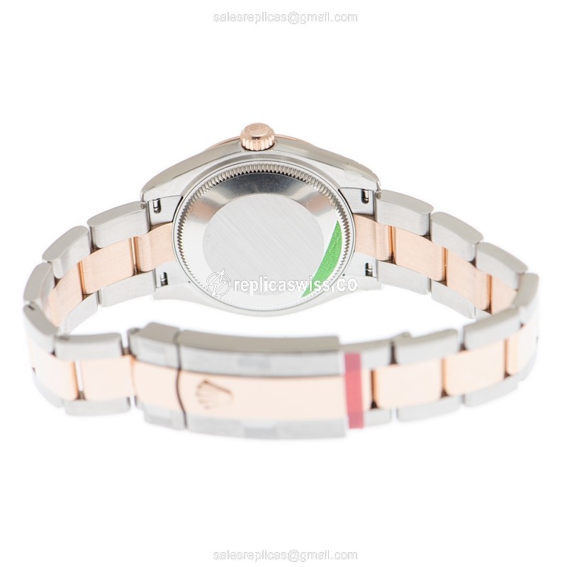 Rolex Datejust Replica - Automatic - 18kt Rose Gold & Steel Case - Brown Dial - View 4