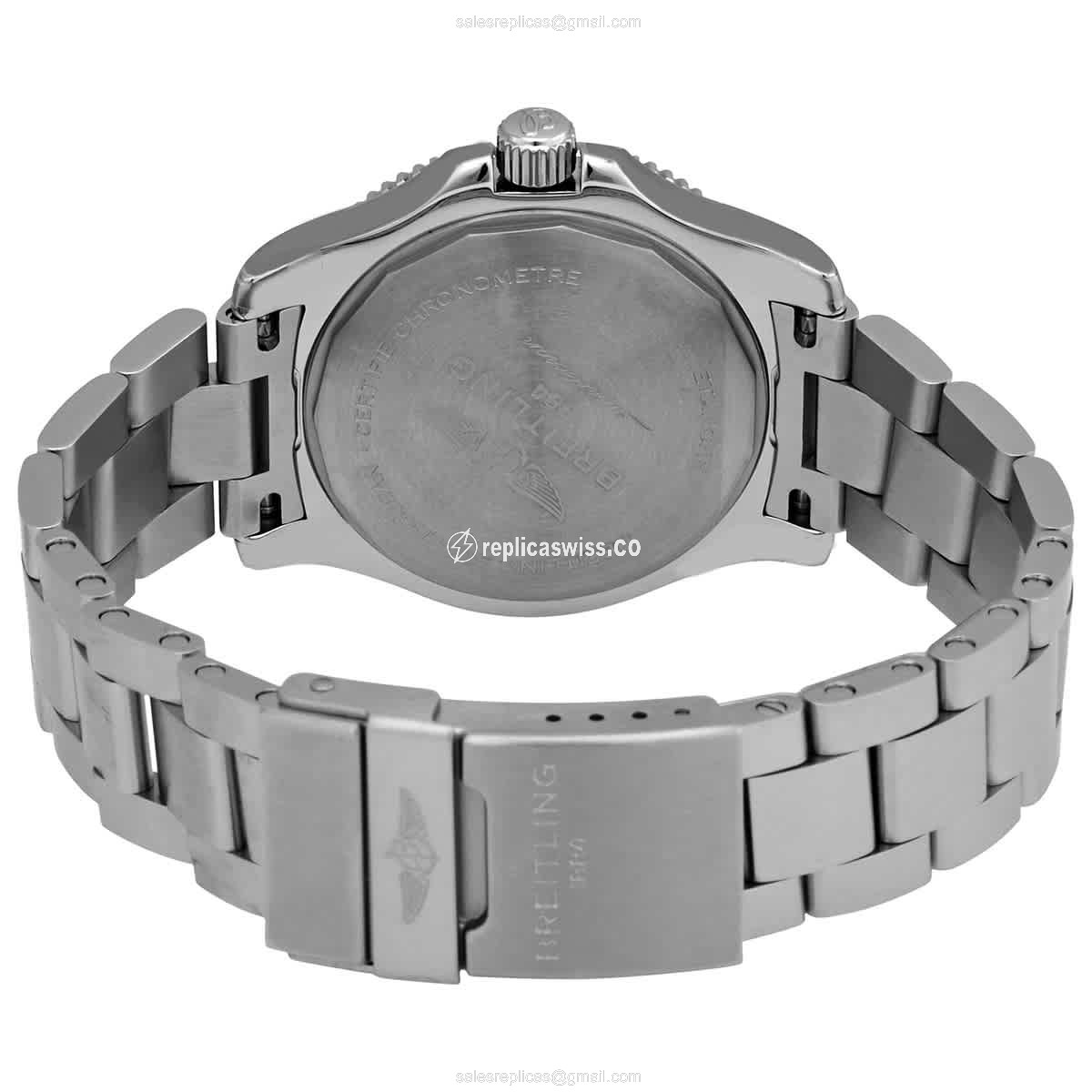 Breitling A17316D71O1A1 Replica - Automatic - Orange Dial - Stainless Steel Case - Silver Band - View 3