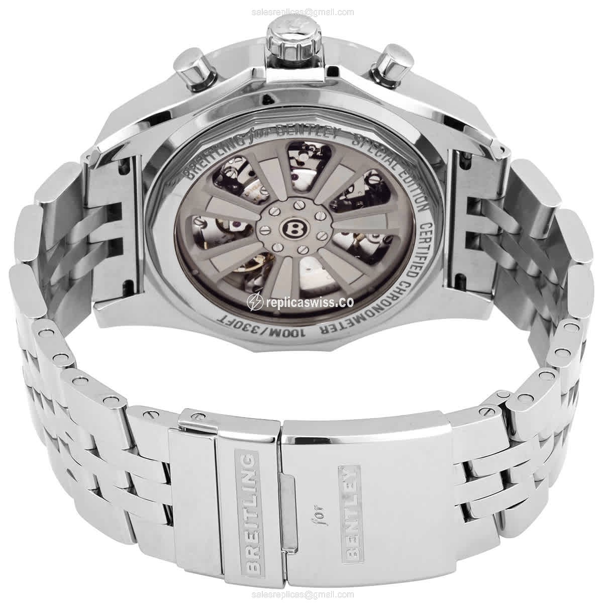 Breitling Bentley AB061112/BD80 990A - Automatic - Steel Case - Black Dial - Silver Steel Band - View 3