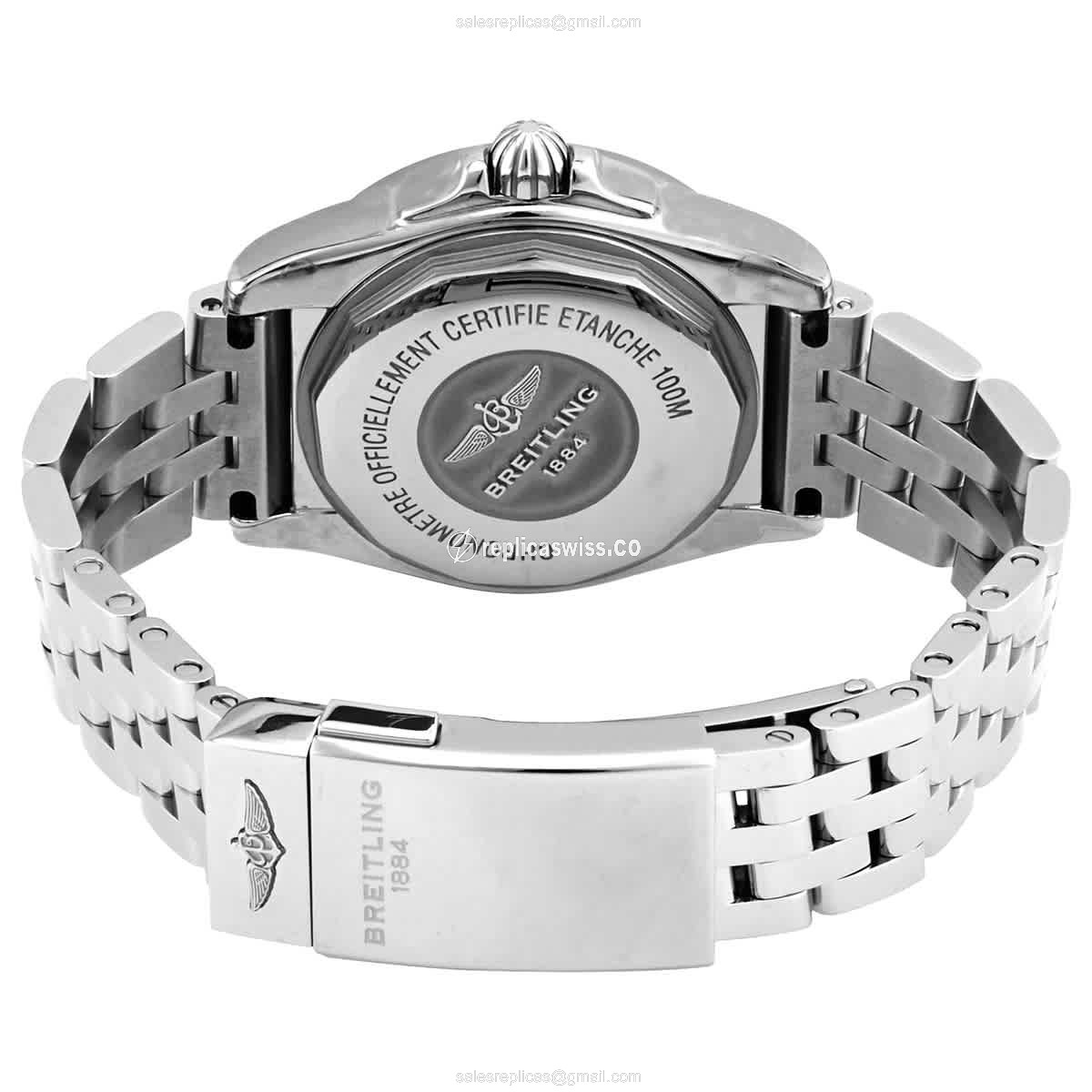 Breitling W71330121A1A1 GALACTIC Quartz - White Dial - Steel Case - Silver Strap - View 3
